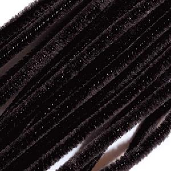 Pfeifenputzer (Biegeplüsch) schwarz